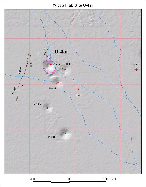 Surface Effects Map of Site U-4ar