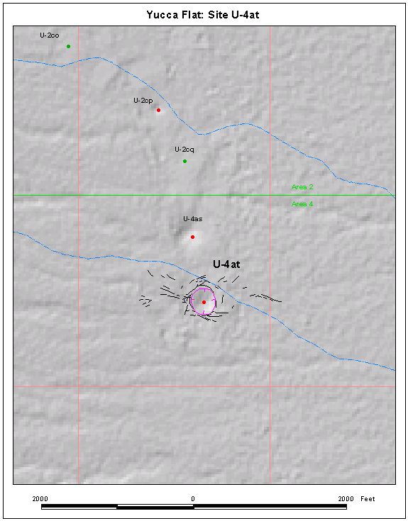 Surface Effects Map of Site U-4at