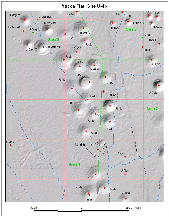 Surface Effects Map of Site U-4b