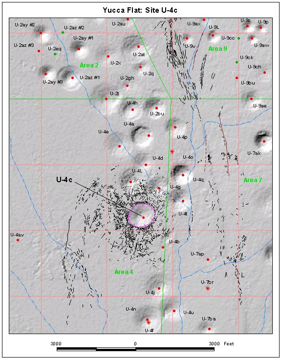 Surface Effects Map of Site U-4c