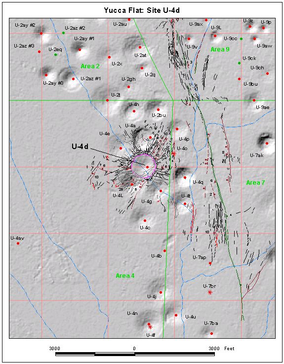 Surface Effects Map of Site U-4d