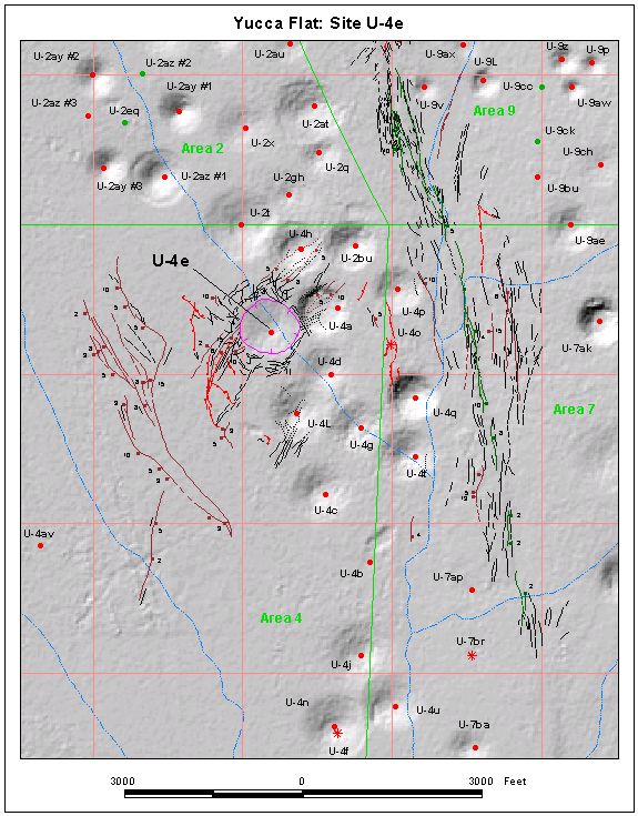 Surface Effects Map of Site U-4e