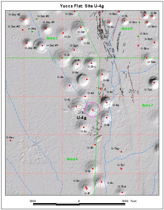 Surface Effects Map of Site U-4g
