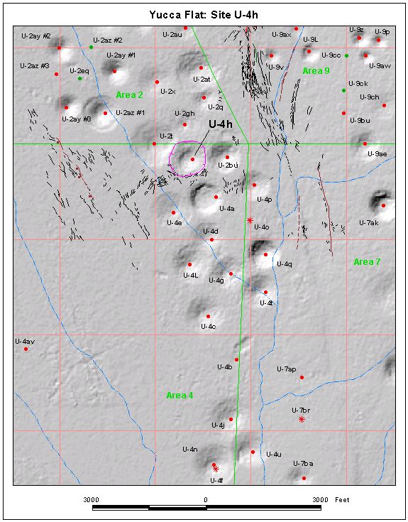 Surface Effects Map of Site U-4h