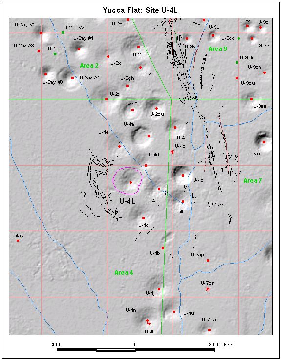 Surface Effects Map of Site U-4L