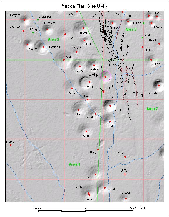 Surface Effects Map of Site U-4p