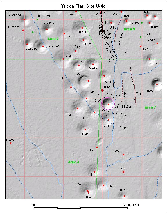 Surface Effects Map of Site U-4q