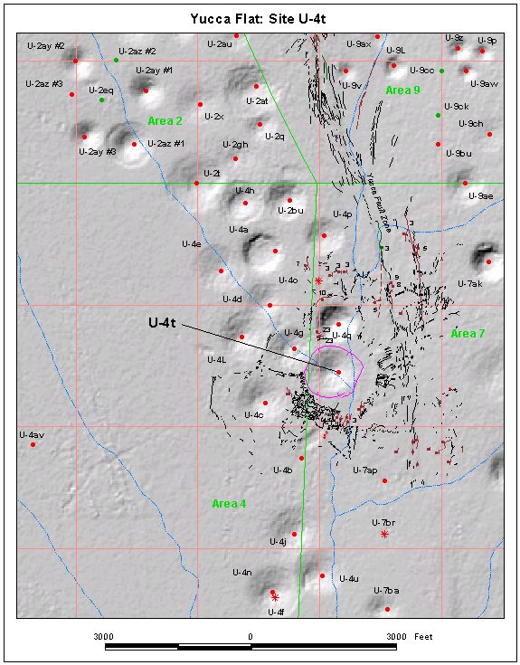 Surface Effects Map of Site U-4t