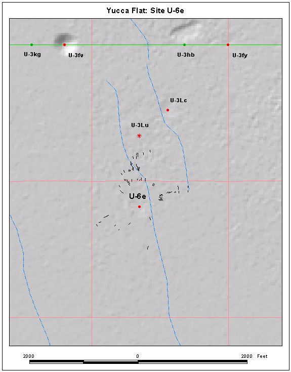Surface Effects Map of Site U-6e