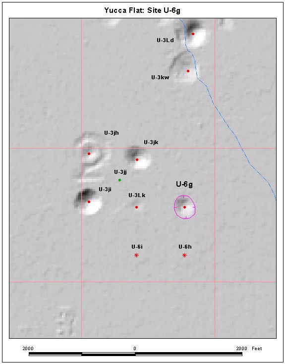 Surface Effects Map of Site U-6g