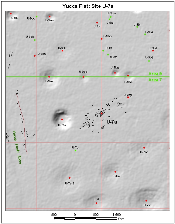 Surface Effects Map of Site U-7a