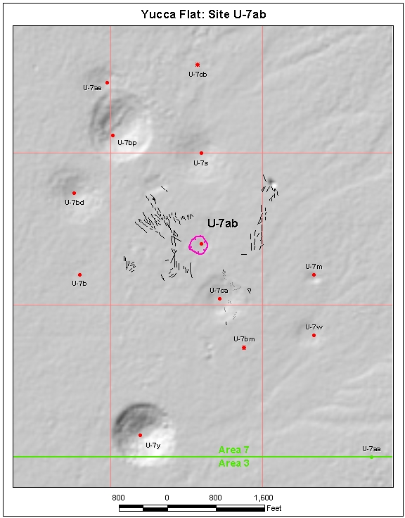 Surface Effects Map of Site U-7ab