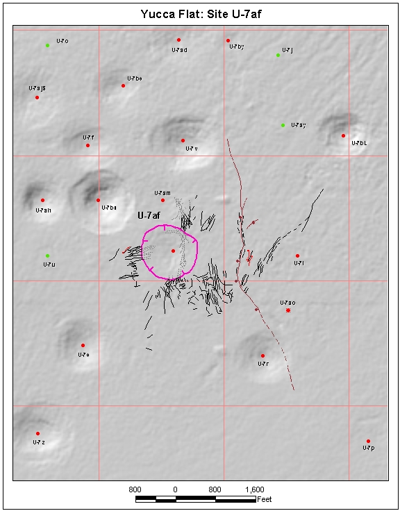 Surface Effects Map of Site U-7af