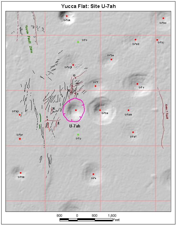 Surface Effects Map of Site U-7ah
