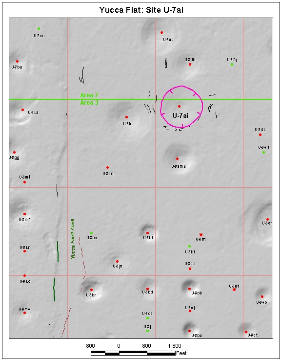 Surface Effects Map of Site U-7ai