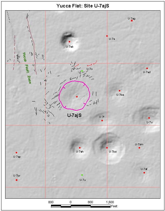 Surface Effects Map of Site U-7ajS