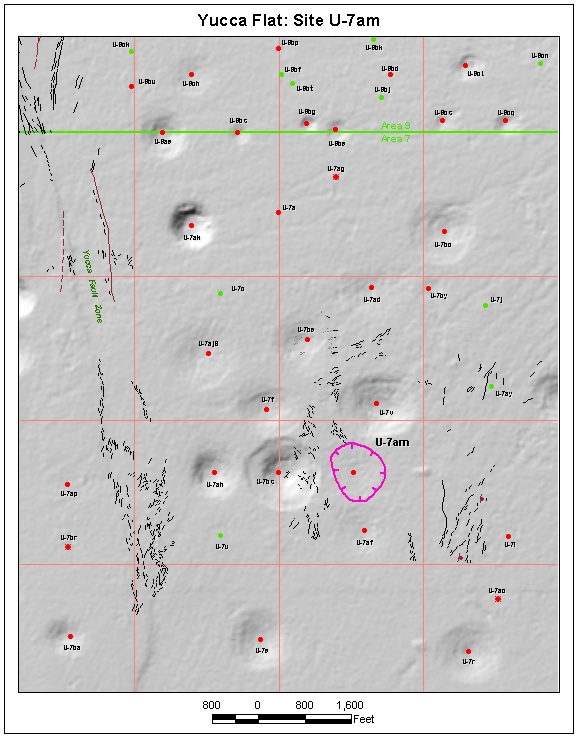 Surface Effects Map of Site U-7am