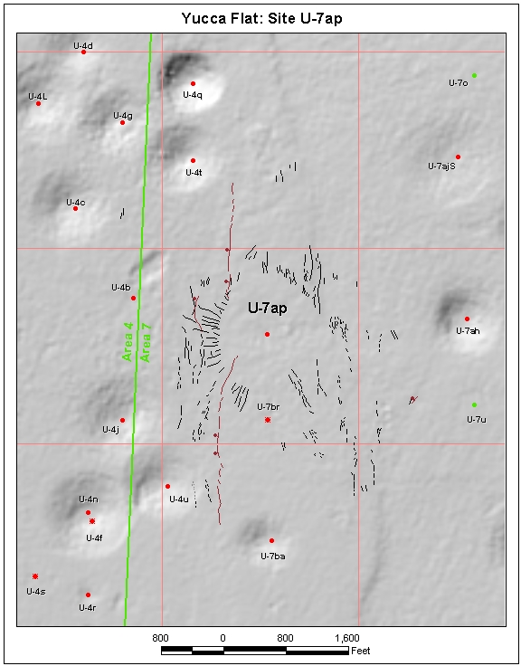 Surface Effects Map of Site U-7ap