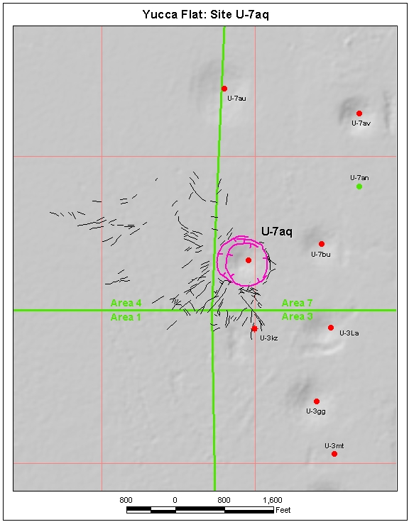 Surface Effects Map of Site U-7aq