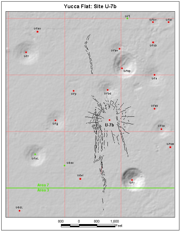 Surface Effects Map of Site U-7b