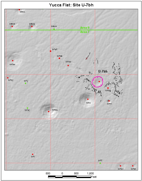 Surface Effects Map of Site U-7bh