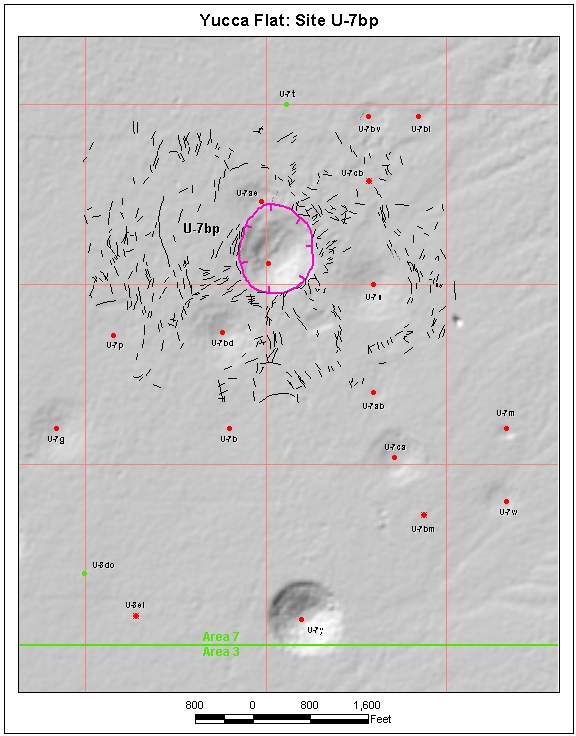 Surface Effects Map of Site U-7bp