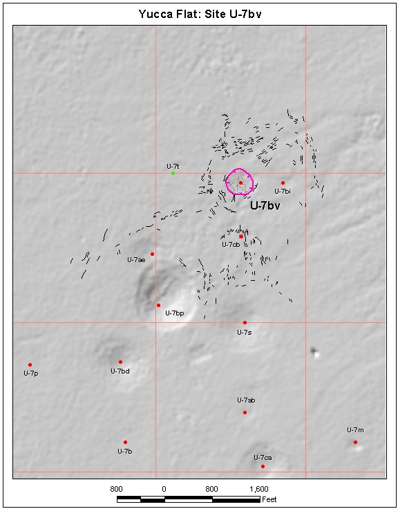 Surface Effects Map of Site U-7bv