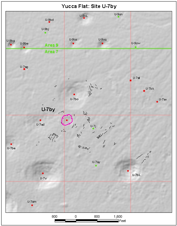 Surface Effects Map of Site U-7by