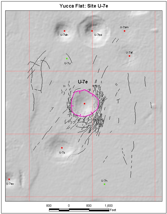 Surface Effects Map of Site U-7e