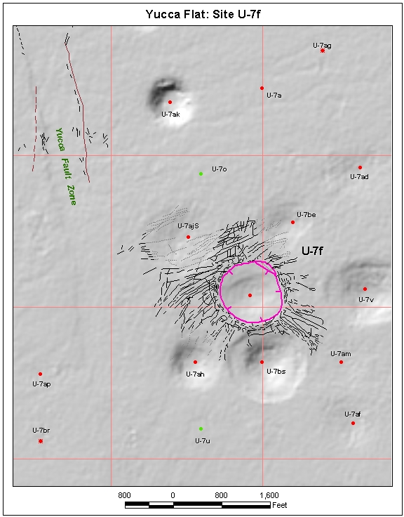 Surface Effects Map of Site U-7f
