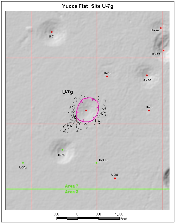 Surface Effects Map of Site U-7g