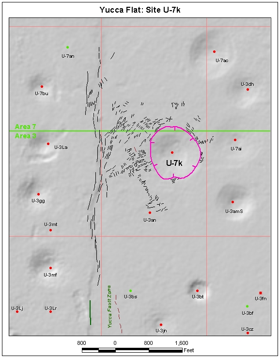 Surface Effects Map of Site U-7k