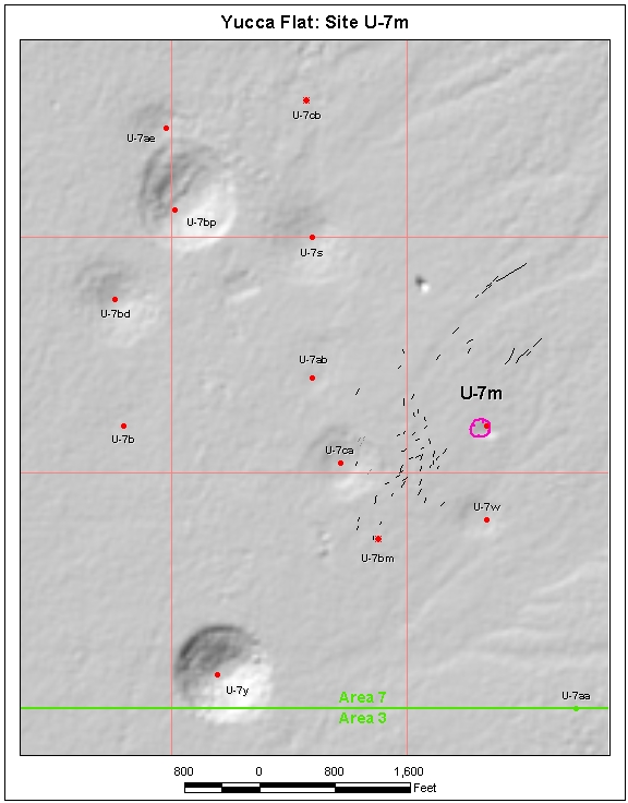 Surface Effects Map of Site U-7m