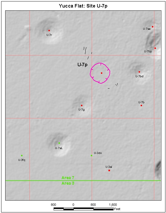 Surface Effects Map of Site U-7p