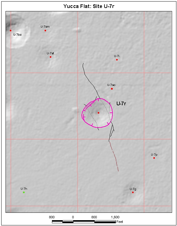 Surface Effects Map of Site U-7r