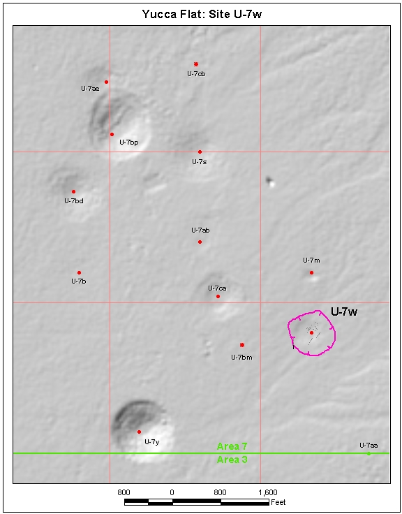 Surface Effects Map of Site U-7w