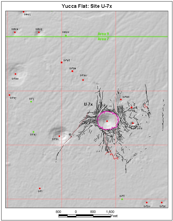 Surface Effects Map of Site U-7x