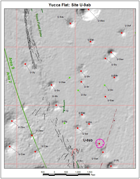 Surface Effects Map of Site U-9ab