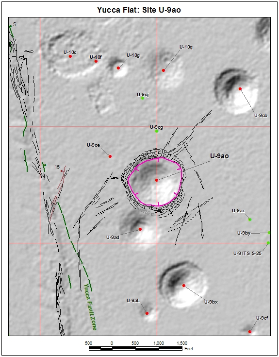 Surface Effects Map of Site U-9ao