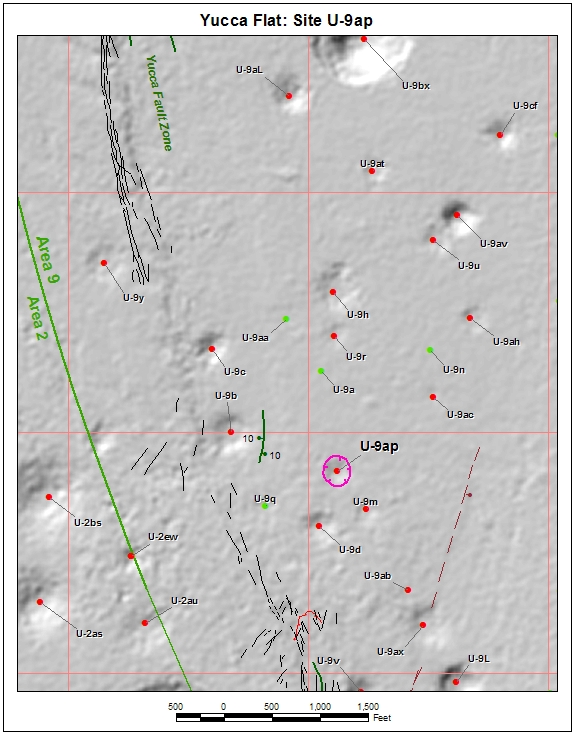 Surface Effects Map of Site U-9ap