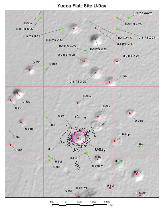 Surface Effects Map of Site U-9ay