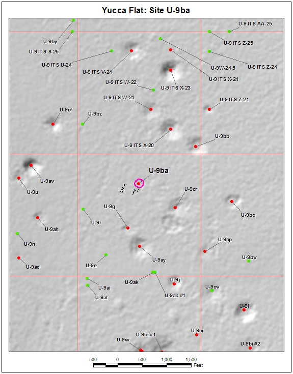 Surface Effects Map of Site U-9ba