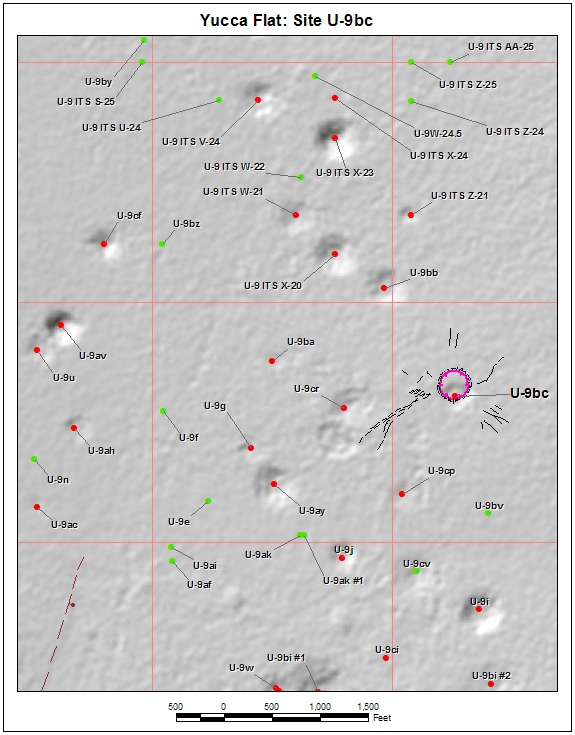 Surface Effects Map of Site U-9bc