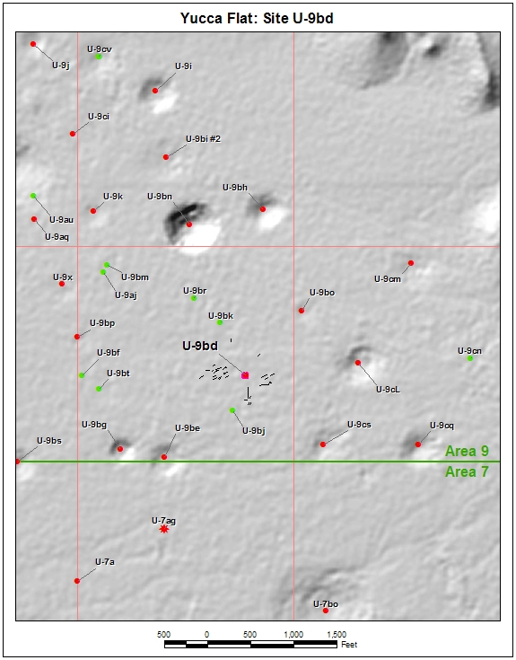 Surface Effects Map of Site U-9bd