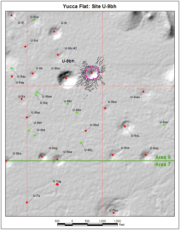 Surface Effects Map of Site U-9bh