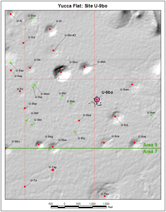 Surface Effects Map of Site U-9bo