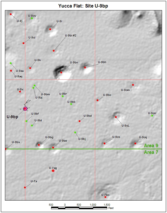 Surface Effects Map of Site U-9bp
