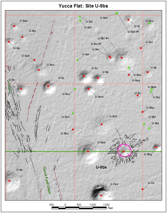 Surface Effects Map of Site U-9bs
