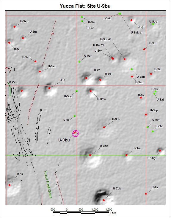 Surface Effects Map of Site U-9bu