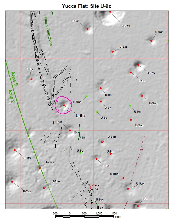 Surface Effects Map of Site U-9c